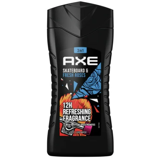 Axe Duschgel Skateboard & Fresh Roses 3in1 250ML 1 Axe Duschgel Skateboard & Fresh Roses 3in1 250ML