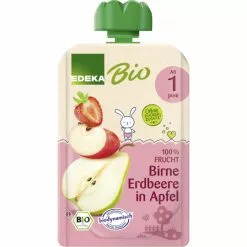 EDEKA Bio Birne & Erdbeere In Apfel Ab 1.Jahr 100G