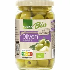 EDEKA Bio Oliven Gefüllt Mit Knoblauch 350G