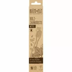 Blüte-Zeit Holzzahnbürste Mittel 1ST