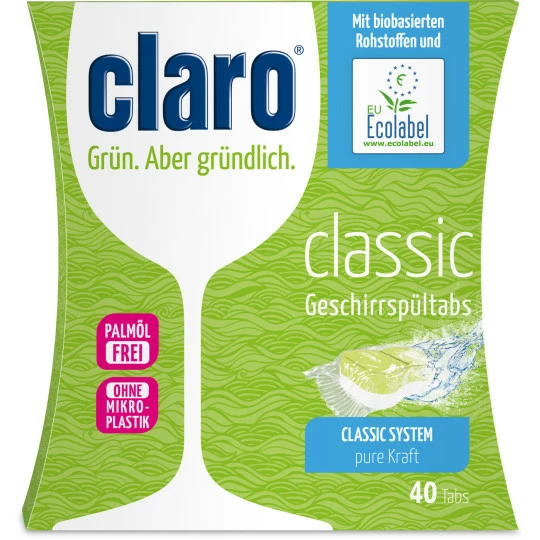 Claro Classic Geschirrspültabs 40ST 1 Claro Classic Geschirrspültabs 40ST