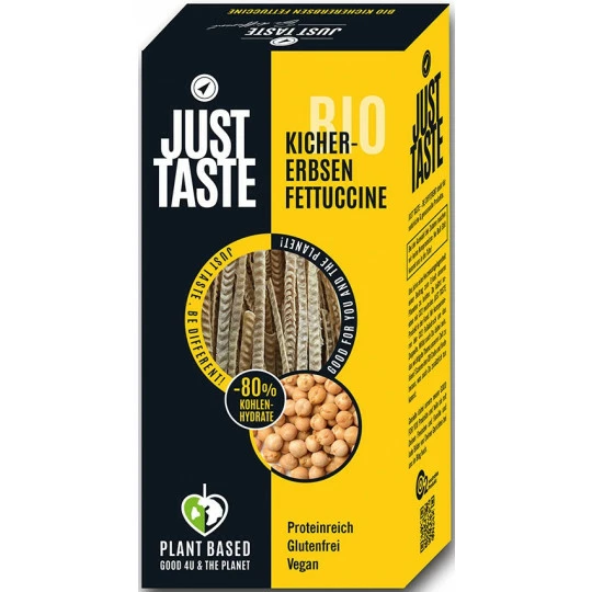 Just Taste Bio Kichererbsen Fettuccine 250G 1 Just Taste Bio Kichererbsen Fettuccine 250G