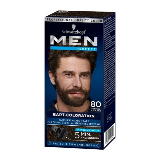 Schwarzkopf Men Perfect Bart-Coloration 80 Dunkelbraun 30ML 1 Schwarzkopf Men Perfect Bart-Coloration 80 Dunkelbraun 30ML